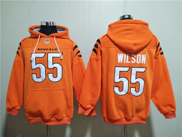 Men's Cincinnati Bengals #55 Logan Wilson Orange Pullover Hoodie,We sell and wholesale Men's Cincinnati Bengals #55 Logan Wilson Orange Pullover Hoodie on line form chian!